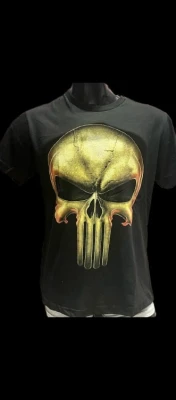 REMERA - CALAVERA AMARILLA - HOMBRE - NEGRO