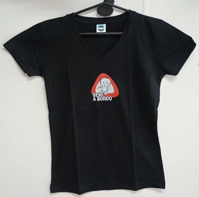 REMERA - BEBE A BORDO - MUJER - NEGRO