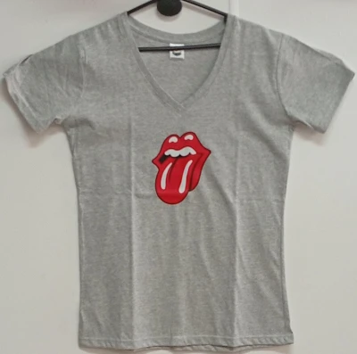 REMERA - LENGUA STONE - MUJER - GRIS
