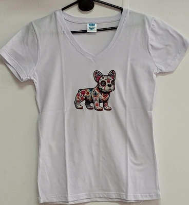REMERA - PERRO MANDALA - MUJER - BLANCO