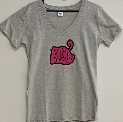 REMERA - PINK FLOYD - MUJER - GRIS