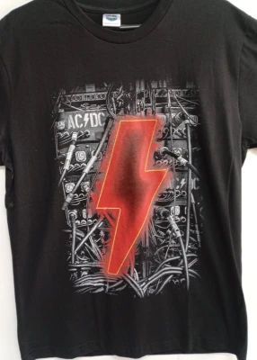REMERA - AC DC RAYO - HOMBRE - NEGRO