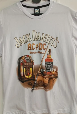 REMERA - JACKS DANIELS AC DC- HOMBRE - BLANCA