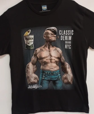 REMERA - POPEYE - HOMBRE - NEGRO