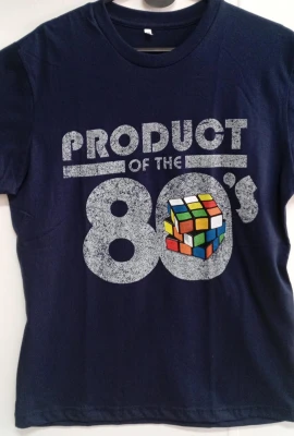 REMERA - 80 CUBO RUBIC - HOMBRE - AZUL