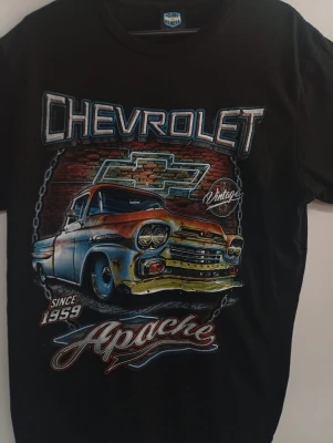 REMERA - CHEVROLET APACHE - HOMBRE - NEGRO