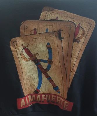 BUZO - ALMAFUERTECARTAS - HOMBRE- NEGRO