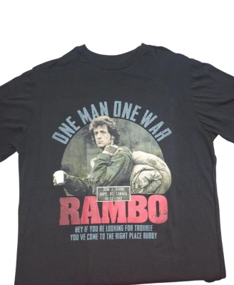 REMERA - RAMBO - HOMBRE - NEGRO