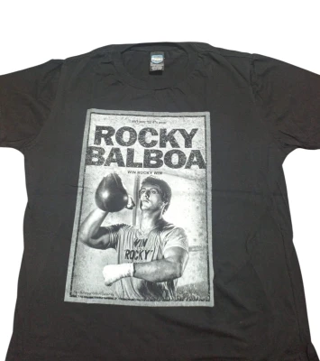 REMERA - ROCKY BALBOA - HOMBRE - NEGRO